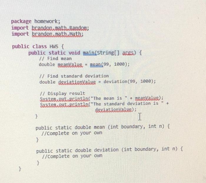 Solved 1. Download ComputeMeanDeviation.java from M5 Methods | Chegg.com