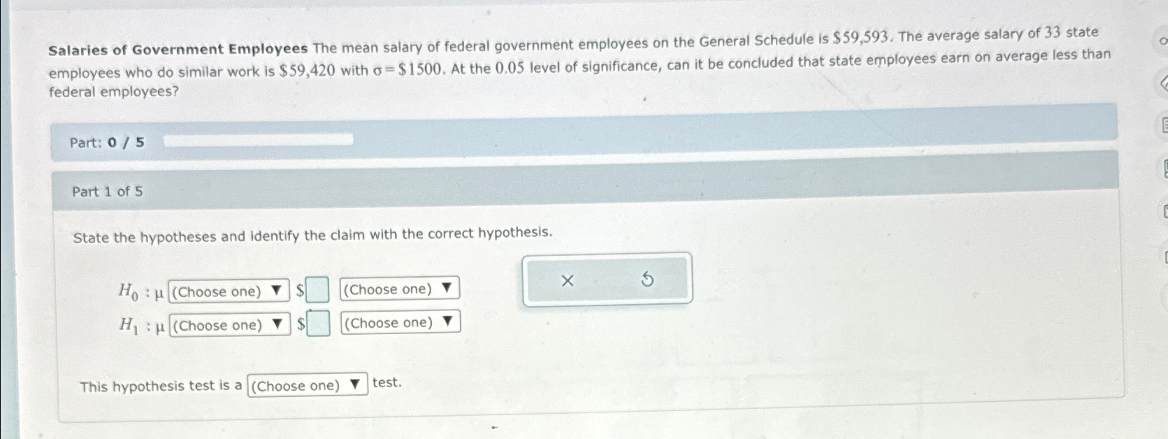 Solved Salaries of Government Employees The mean salary of | Chegg.com
