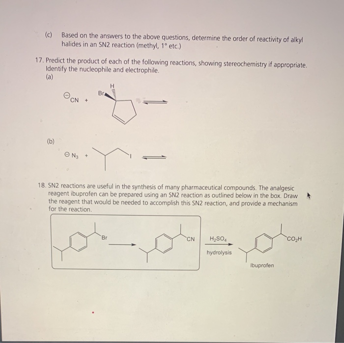 Substitution Nucleophilic Bimolecular, SN2 Model 1: | Chegg.com
