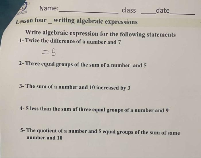 solved-write-algebraic-expression-for-the-following-chegg