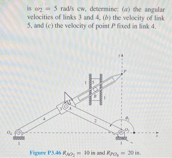 Solved 16 For the mechanism in the posture shown, where | Chegg.com