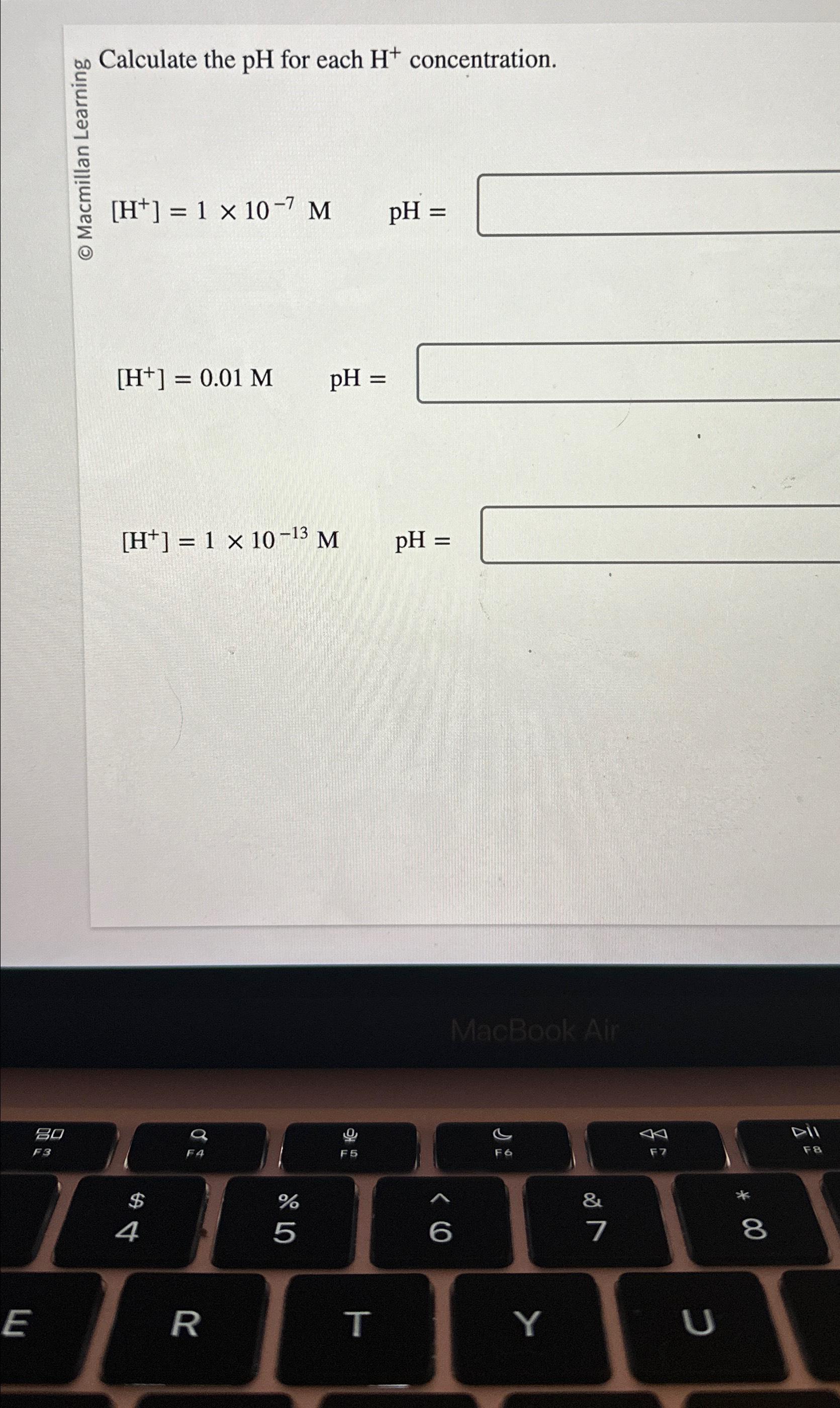 Solved ?0 ﻿Calculate the pH ﻿for each | Chegg.com