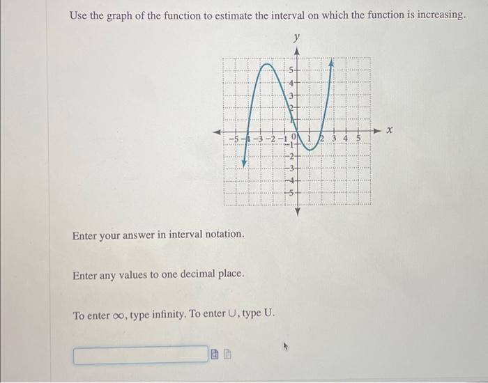 Solved Use the graph of the function to estimate the | Chegg.com