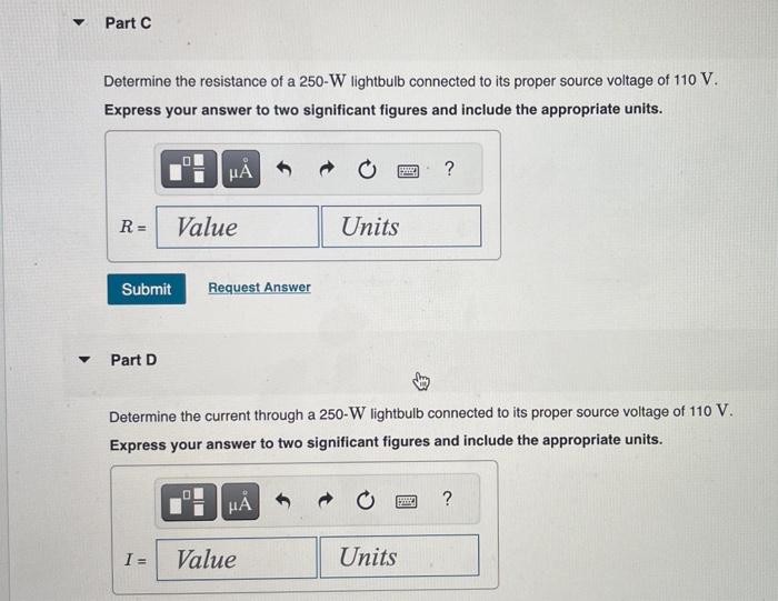 Solved Determine the resistance of a 75W lightbulb