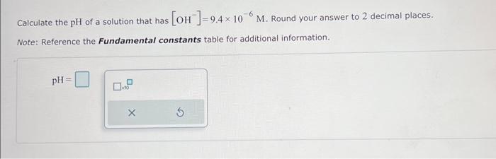 Solved Calculate the pH of a solution that has | Chegg.com