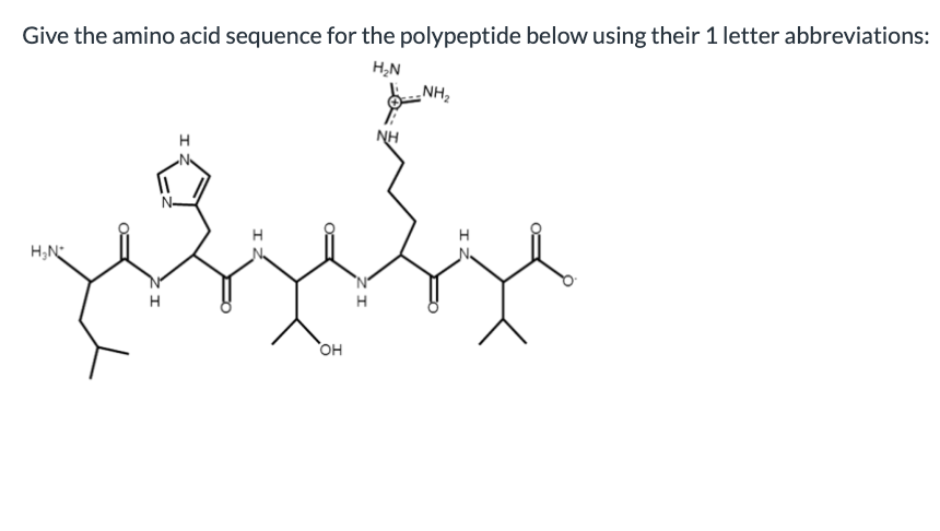 Solved Give the amino acid sequence for the polypeptide | Chegg.com