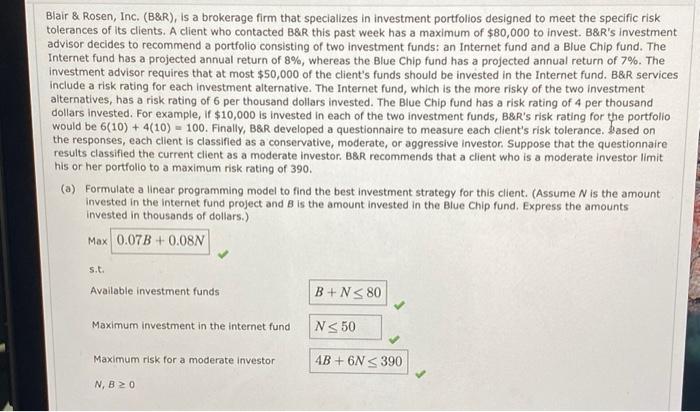 Solved (b) Build A Spreadsheet Model And Solve The Problem | Chegg.com