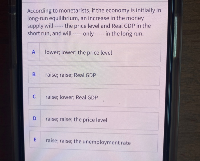 Solved A decrease in the real and nominal interest rates due | Chegg.com