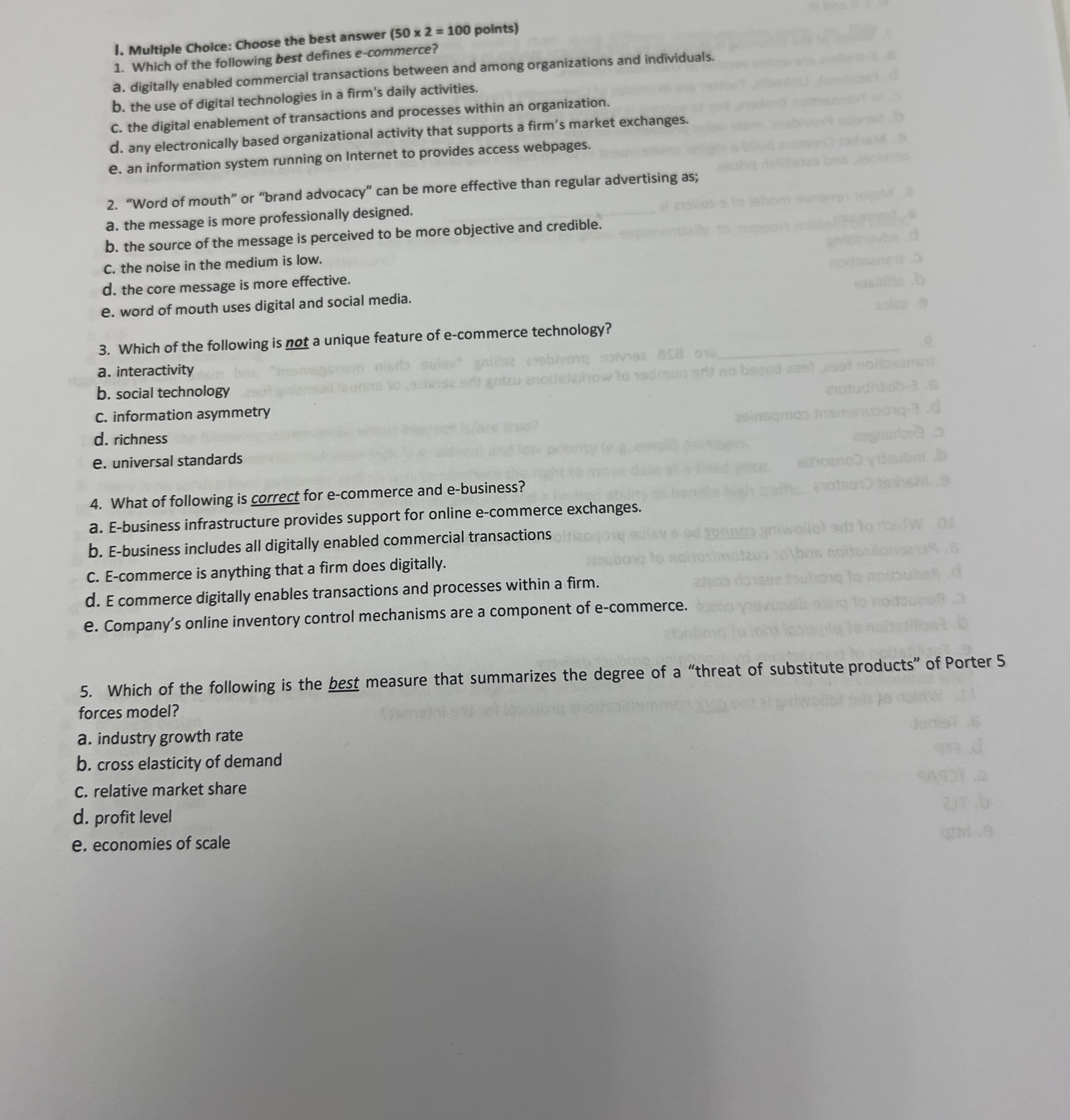Solved Multiple Choice: Choose the best answer ( 50×2=100 | Chegg.com