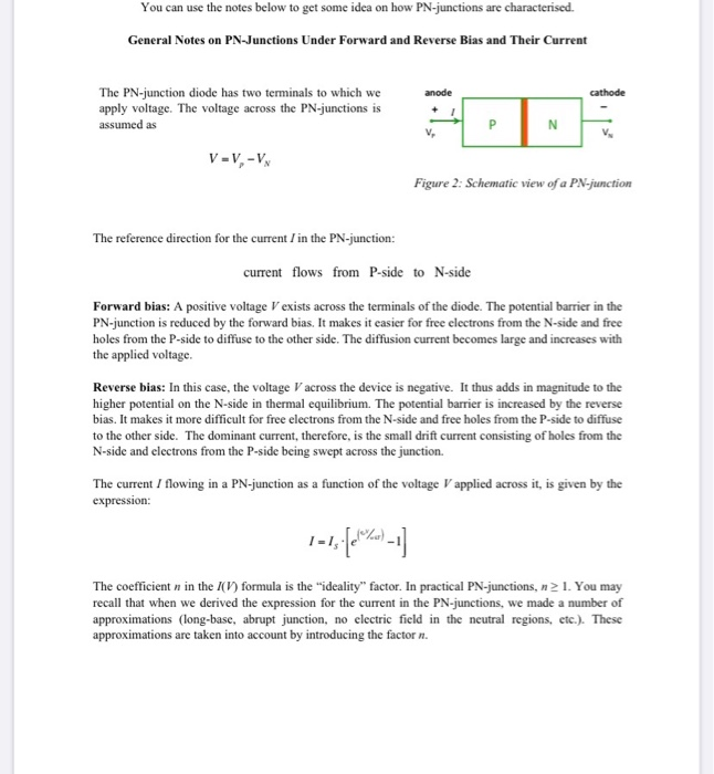 Solved Problem A Silicon PN junction diode (Figure 1) has | Chegg.com
