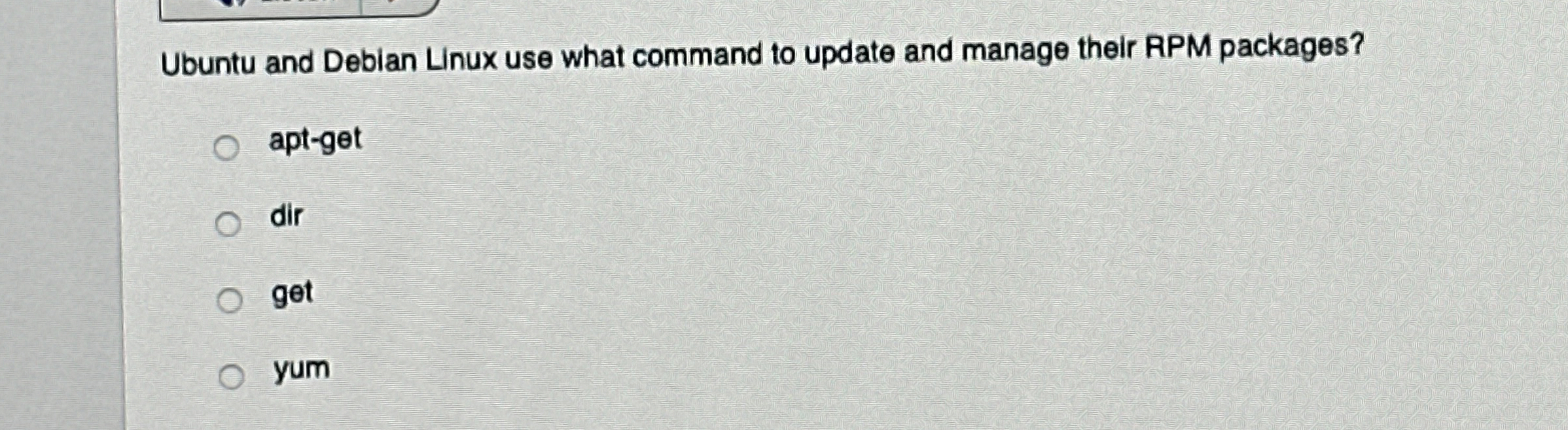 Solved Ubuntu and Debian Linux use what command to update | Chegg.com