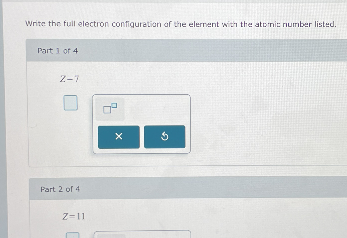 Solved Write the full electron configuration of the element | Chegg.com