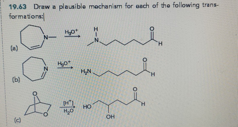 Solved 19.63 Draw a plausible mechanism for each of the | Chegg.com