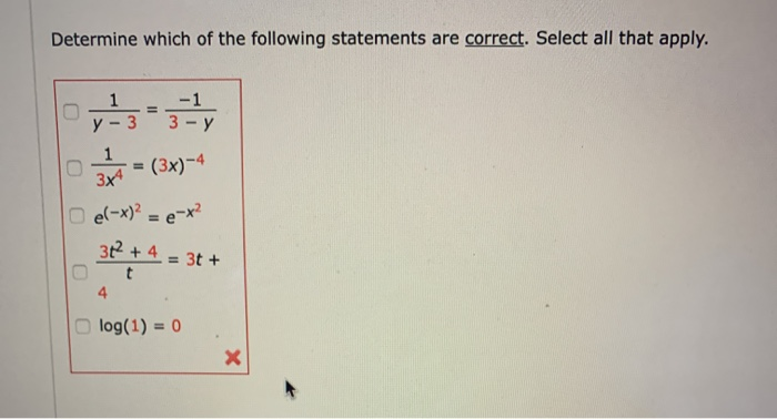 Solved Determine which of the following statements are | Chegg.com