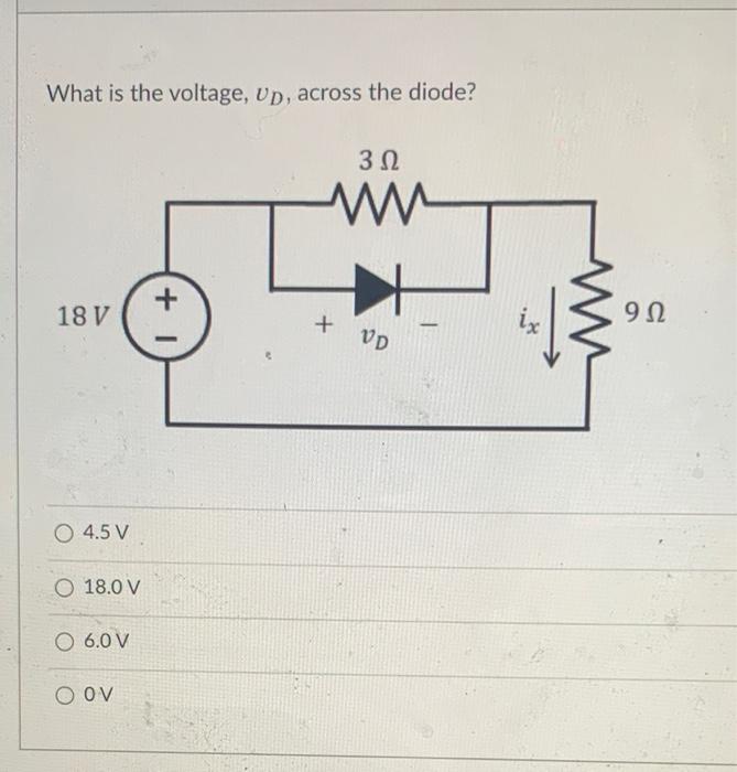 Solved What is the voltage, Up, across the diode? 312 w w + | Chegg.com