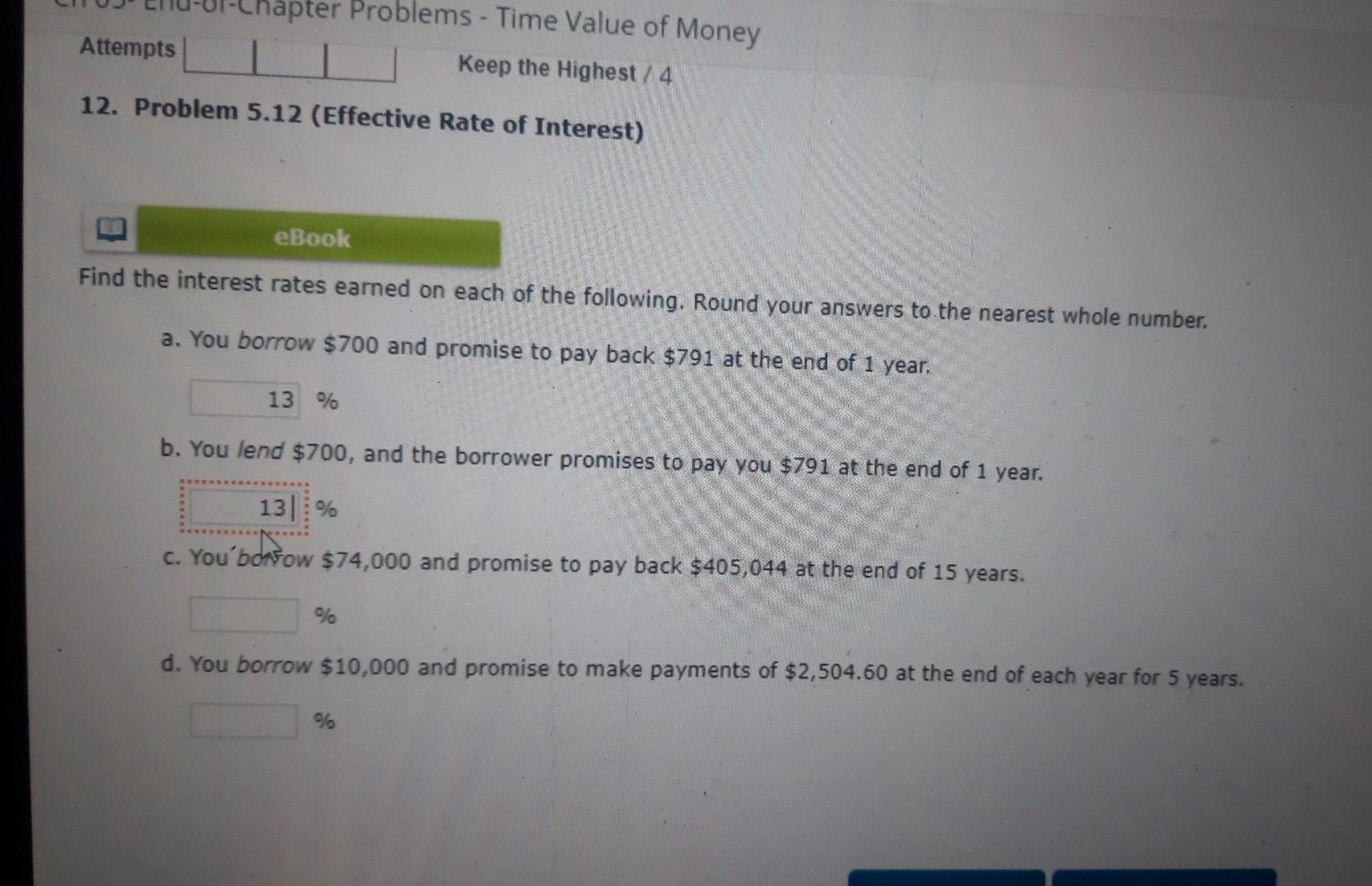 Solved Find The Interest Rates Earned On Each Of The | Chegg.com