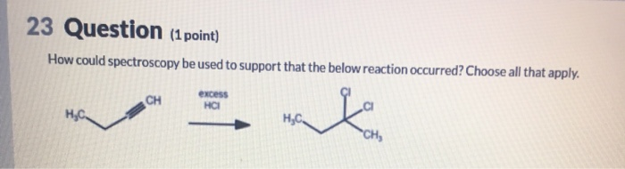Solved 23 Question (1 point) How could spectroscopy be used | Chegg.com
