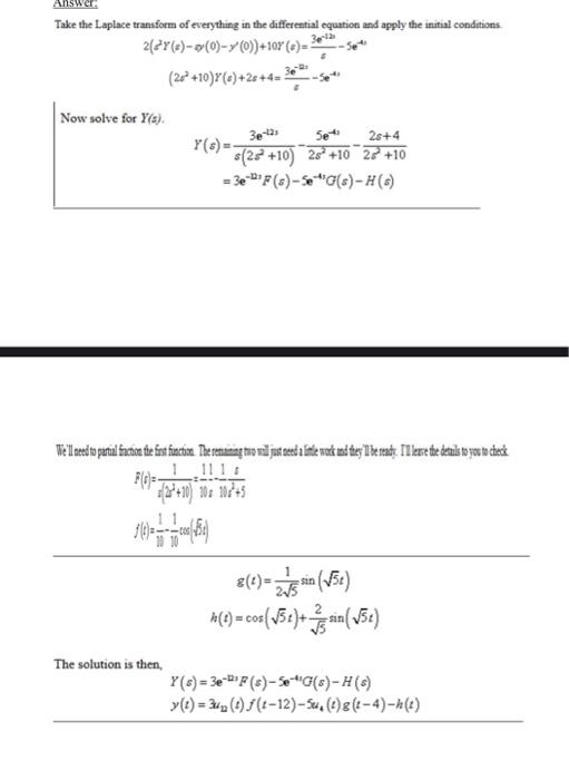 Solved 9 Solve Ivp Using Laplace Transform Method 2y Chegg Com