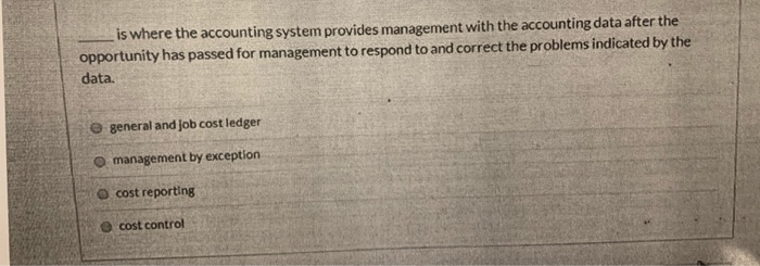 Data control: from management to accounting