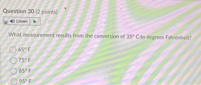 Solved Question 29 (2 points) Listen What quantity results