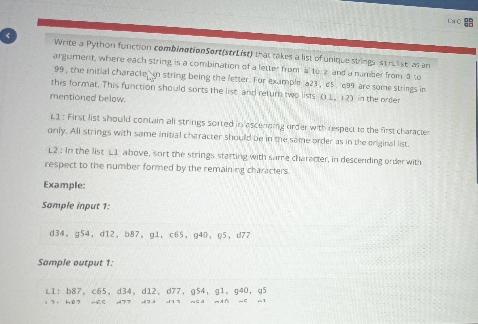 Solved Calc de Write a Python function combination