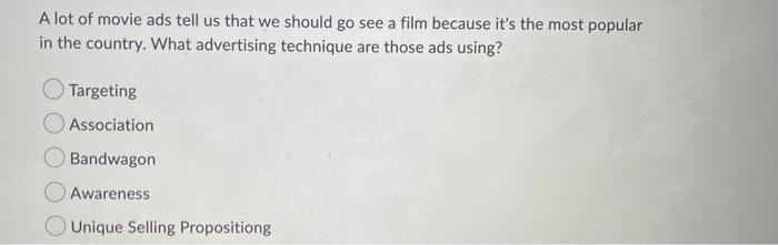 Solved A lot of movie ads tell us that we should go see a | Chegg.com