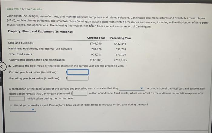 solved-book-value-of-fixed-assets-cannington-inc-designs-chegg
