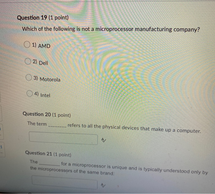 Solved Question 19 (1 point) Which of the following is not a