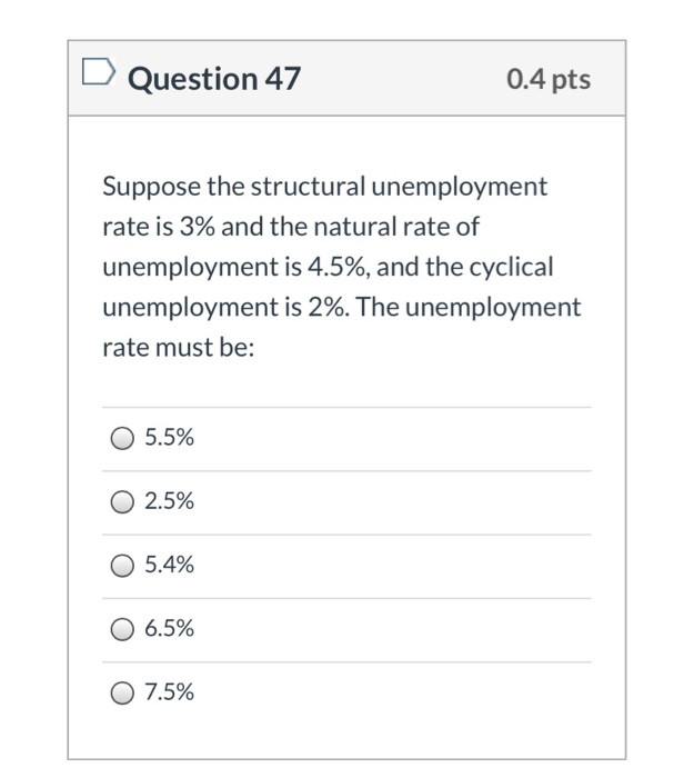 Solved D Question 47 0.4 pts Suppose the structural