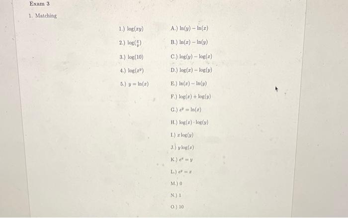 Solved match the problems on the left with the ones on the | Chegg.com