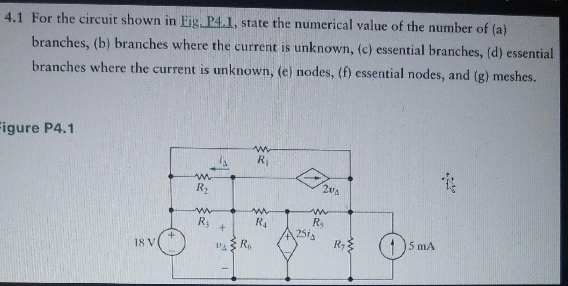 4.1 For The Circuit Shown In Fig. P4.1, State The | Chegg.com