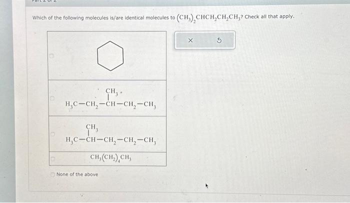 Solved Which of the following molecules is/are | Chegg.com