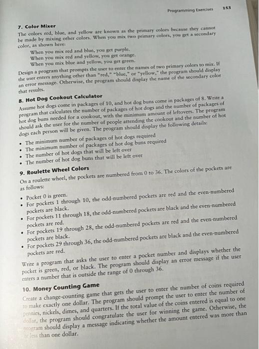 Solved 151 Programming Exercises 4. The following code | Chegg.com
