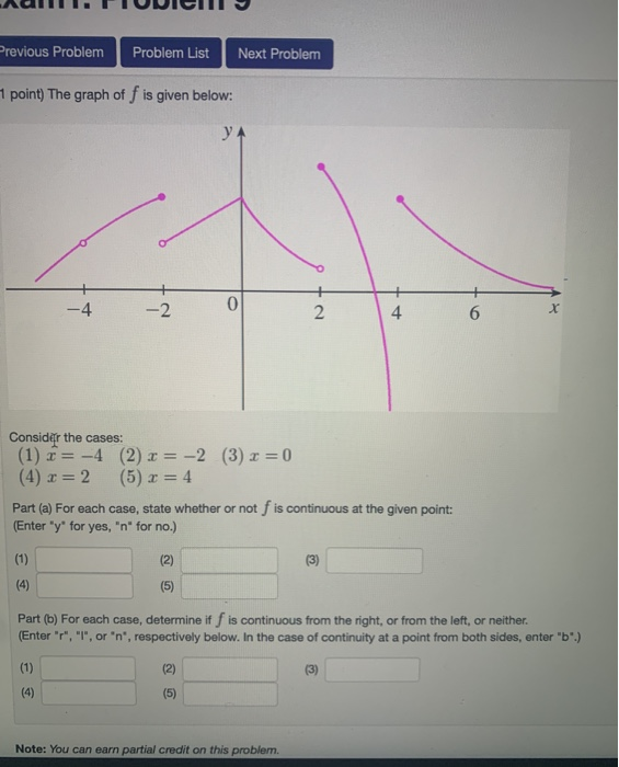 Solved Previous Problem Problem List Next Problem 4 point) | Chegg.com