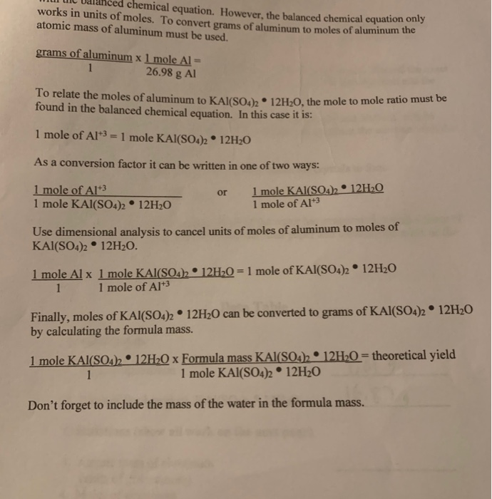 Solved Ed Chemical Equation However The Balanced Chemical Chegg Com Solved Ed Chemical Equation However The Balanced Chemical Chegg Com