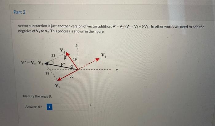 Solved Determine the magnitude of the vector difference V' | Chegg.com