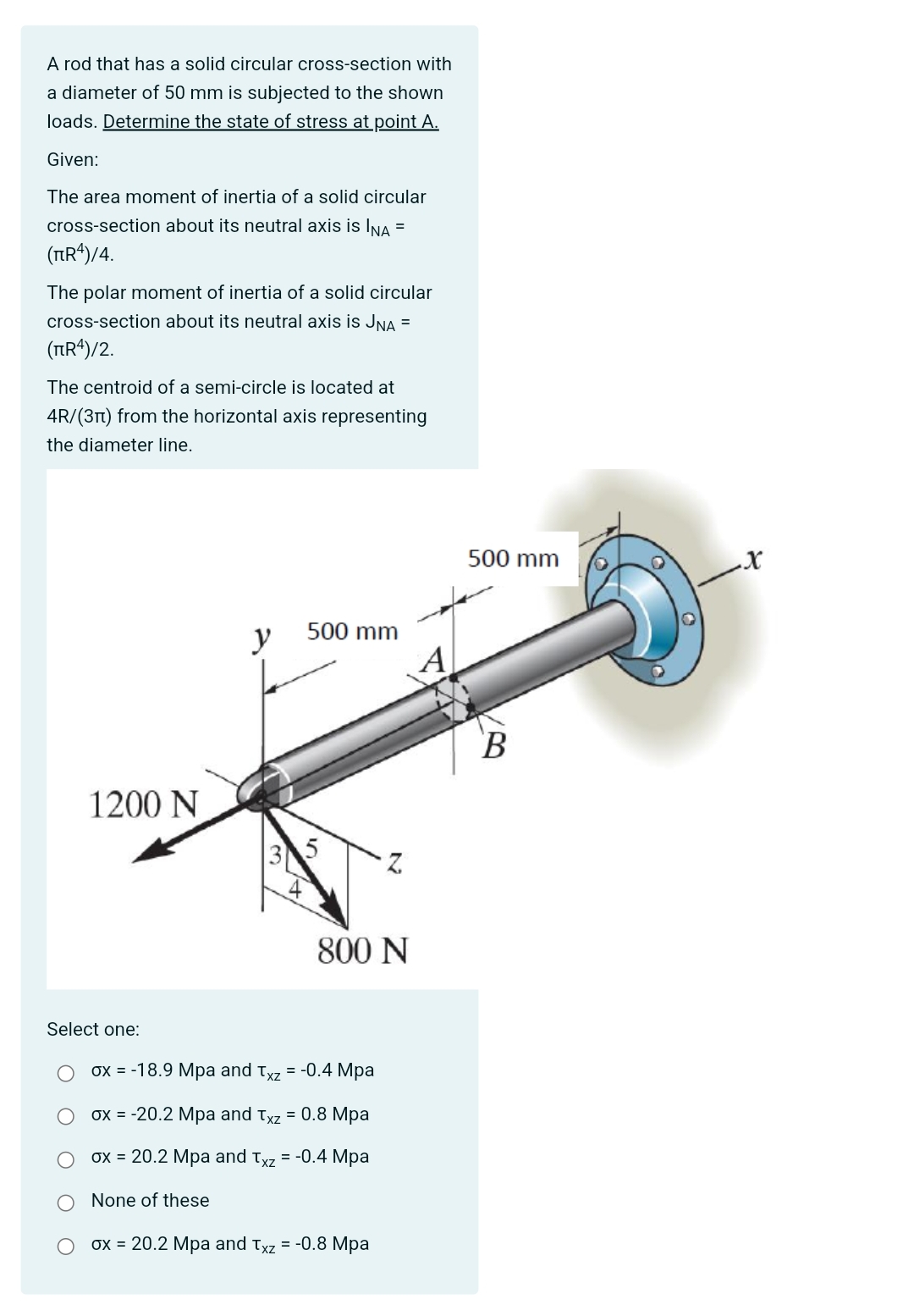 Solved A rod that has a solid circular cross-section with a | Chegg.com