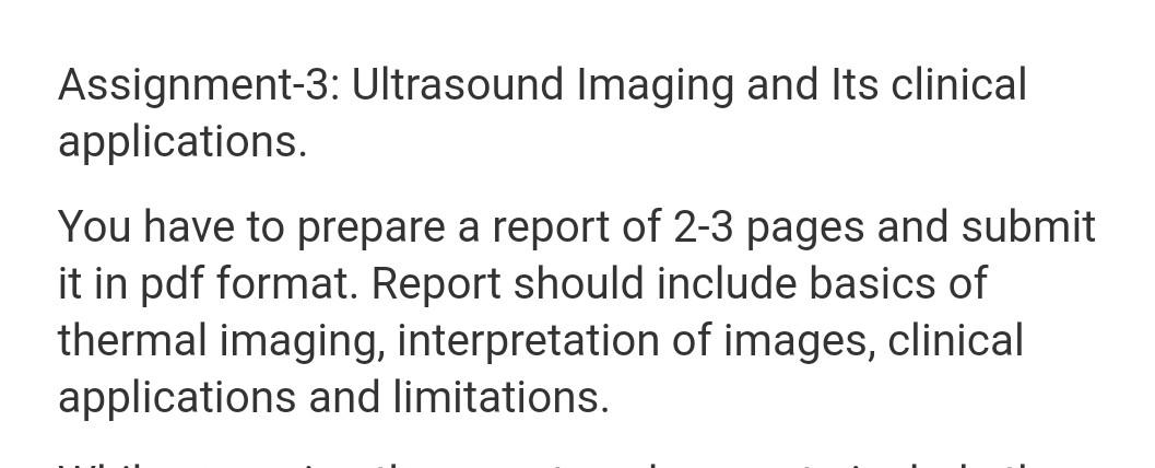 assignment on ultrasound