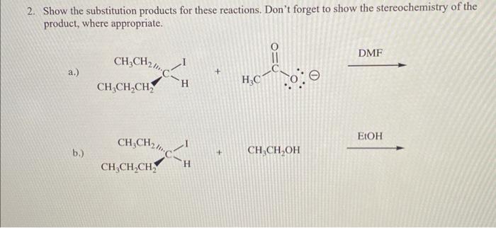 Solved Show the substitution products for these reactions. | Chegg.com