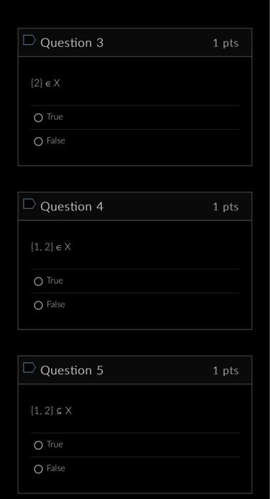 Solved Question 5 1 pts ∅∈B True False Question 6 1pts A is | Chegg.com
