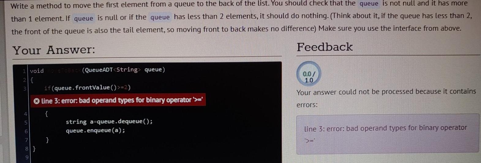 Solved Can You Tell Me What How To Fix My Code Error. | Chegg.com