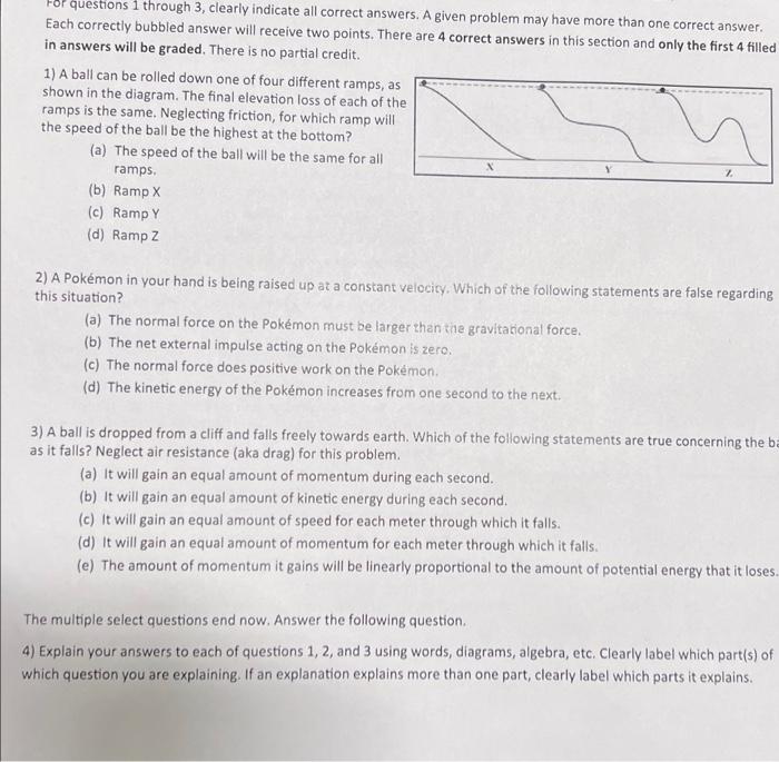 Solved Each Correctly Bubbled Answer Wil Icate All Correct