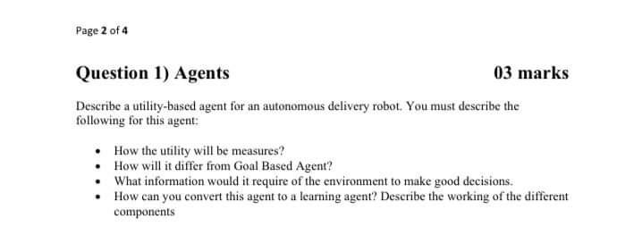 Solved Page 2 Of 4 Question 1 Agents 03 Marks Describe A Chegg Com