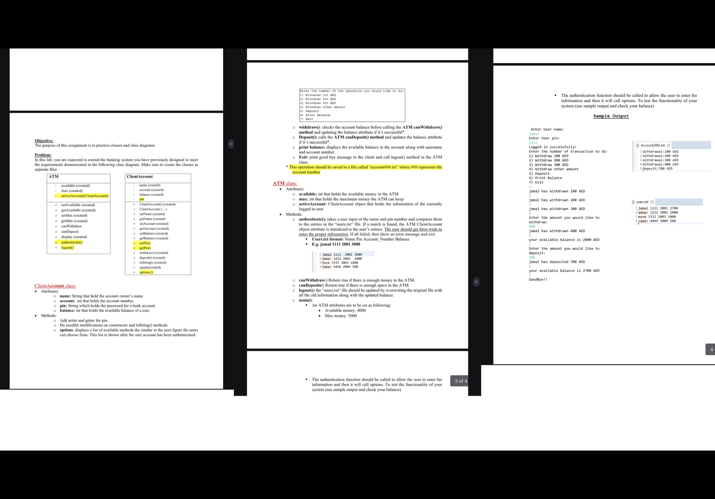 Objective The purpose of this assignment is to