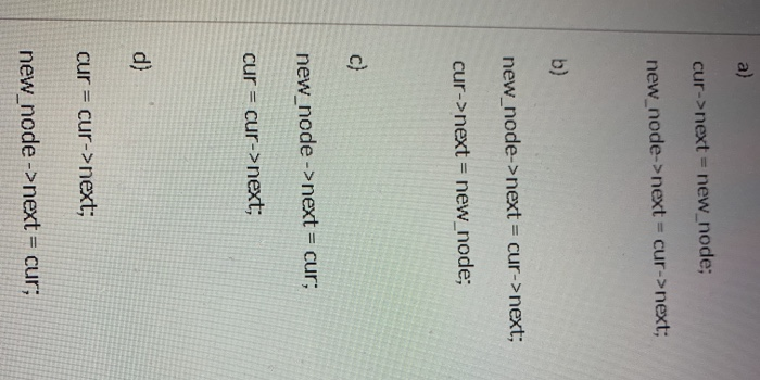 Solved The following function is supposed to insert a new | Chegg.com