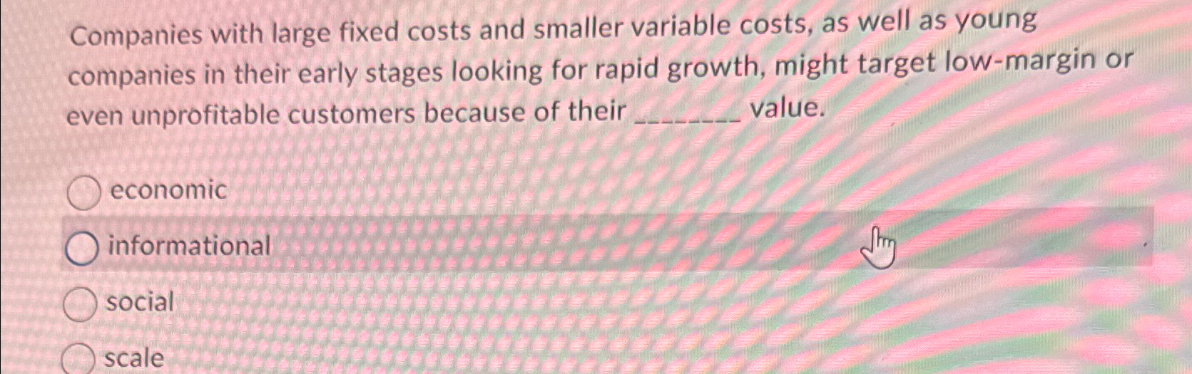 Solved Companies with large fixed costs and smaller variable | Chegg.com