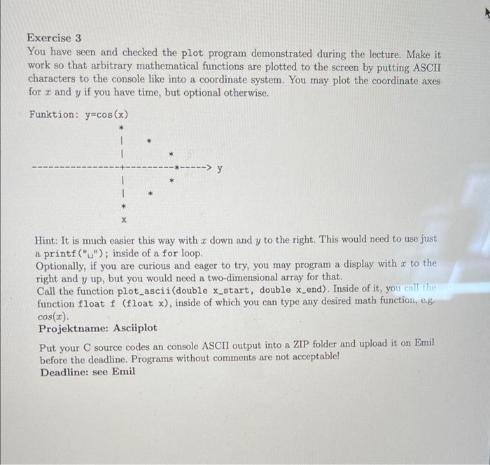 Solved Exercise 3 You have seen and checked the plot program | Chegg.com
