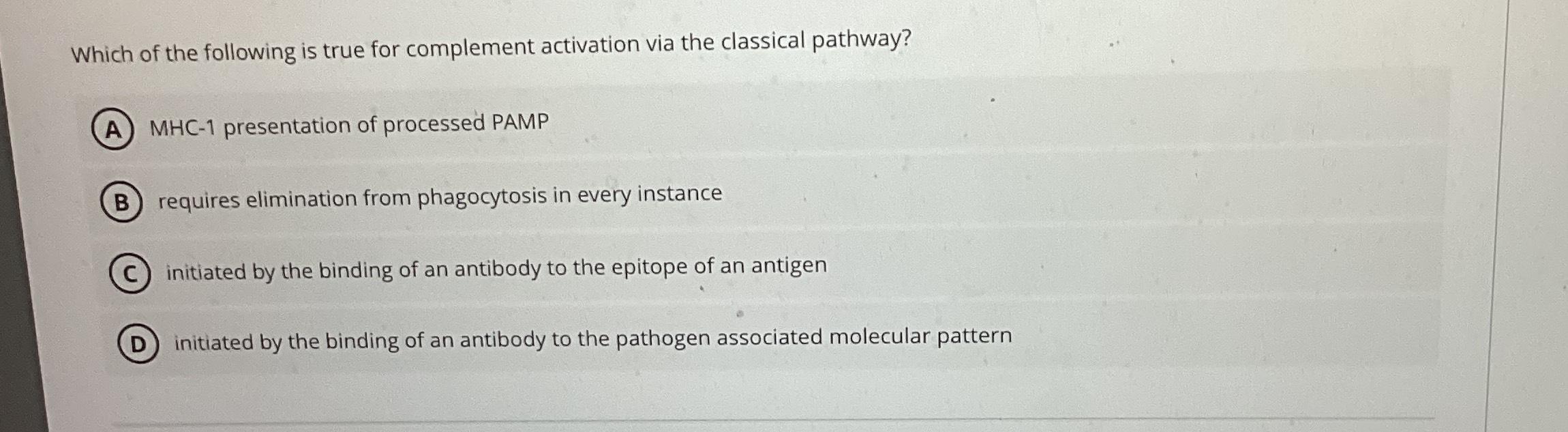 Solved Which of the following is true for complement | Chegg.com