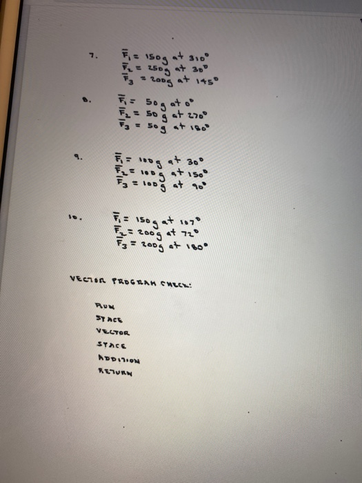 Solved Title Vector Sum I Purpose To Mathematically Det Chegg Com