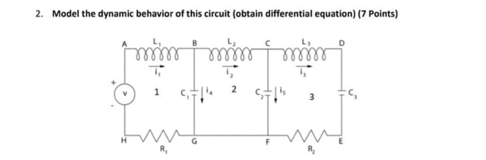 Solved 2. Model the dynamic behavior of this circuit (obtain | Chegg.com